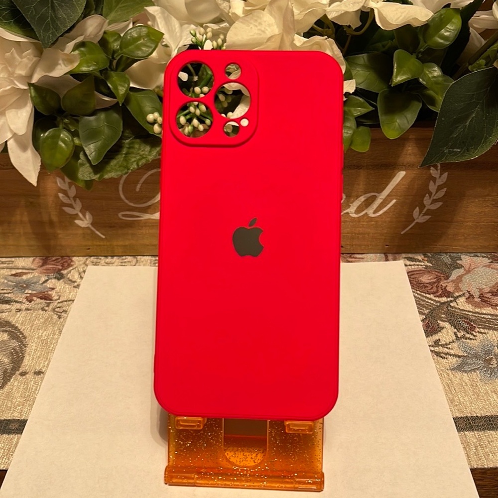 iPhone 12 Pro Max red silicone case